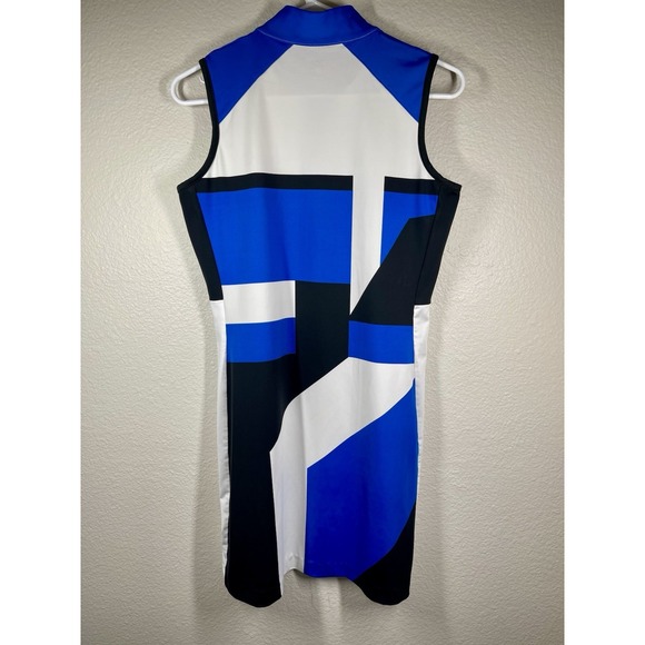 Tail Sleeveless Golf Tennis Dress Athletic Pockets Stretch Women M Black Blue - Picture 5 of 7